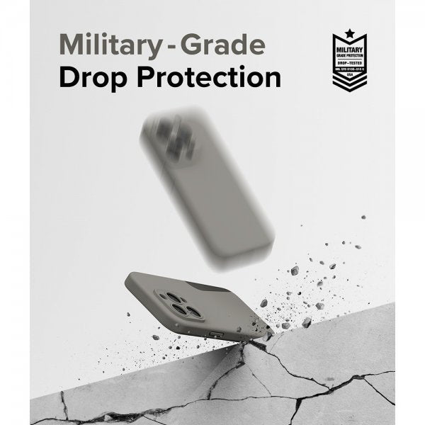 Ringke iPhone 15 Pro Deksel Silicone Magnetic Grå