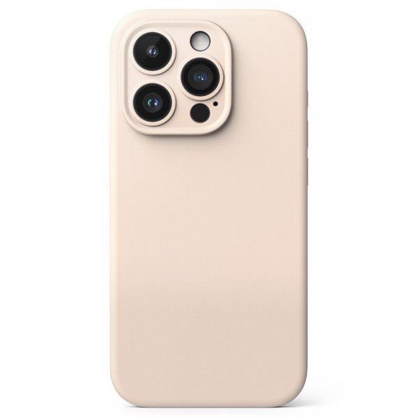 Ringke iPhone 15 Pro Deksel Silicone Magnetic Pink Sand