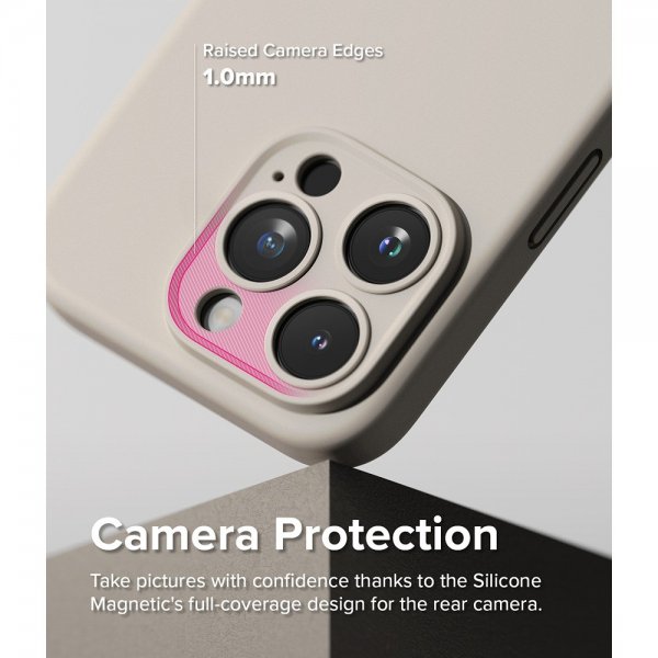 Ringke iPhone 15 Pro Deksel Silicone Magnetic Stone