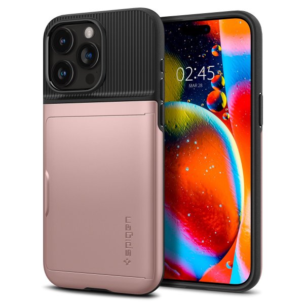 Spigen iPhone 15 Pro Deksel Slim Armor CS Rose Gold