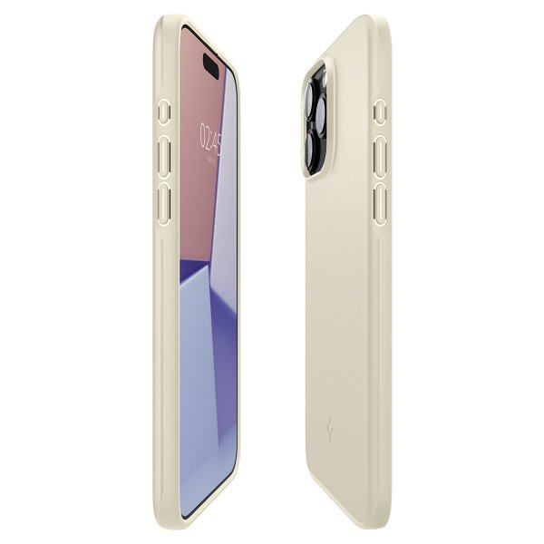 Spigen iPhone 15 Pro Deksel Thin Fit Mute Beige