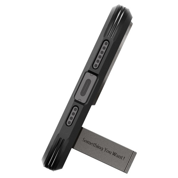 Spigen iPhone 15 Pro Deksel Tough Armor MagFit Gunmetal