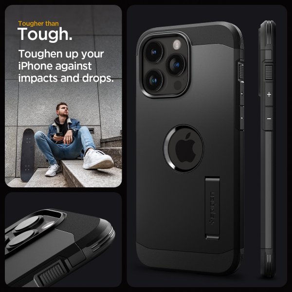 Spigen iPhone 15 Pro Deksel Tough Armor MagFit Svart