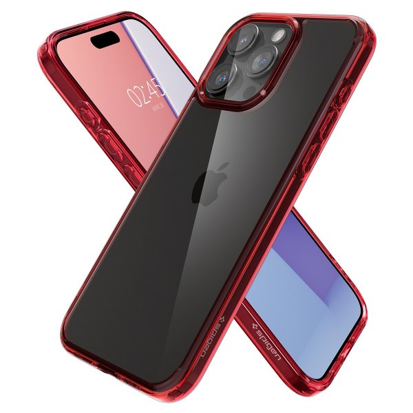 Spigen iPhone 15 Pro Deksel Ultra Hybrid Deep Red