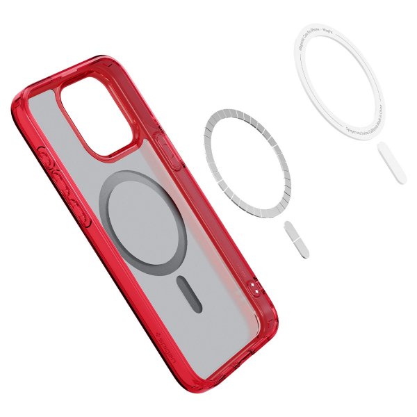 Spigen iPhone 15 Pro Deksel Ultra Hybrid MagFit Frost Deep Red