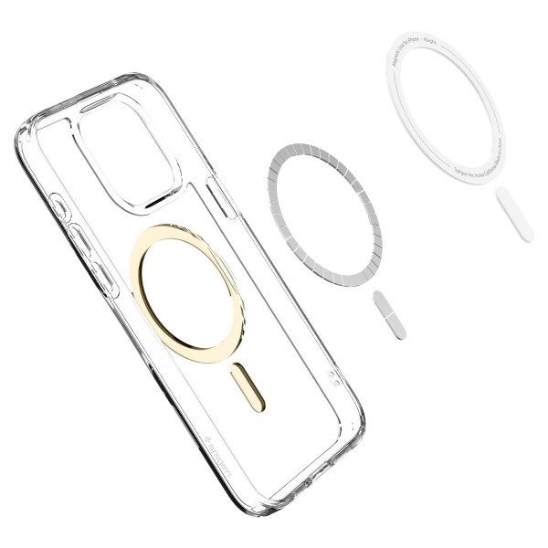 Spigen iPhone 15 Pro Deksel Ultra Hybrid MagFit Gull