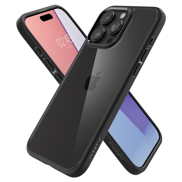 Spigen iPhone 15 Pro Deksel Ultra Hybrid Matte Matte Black