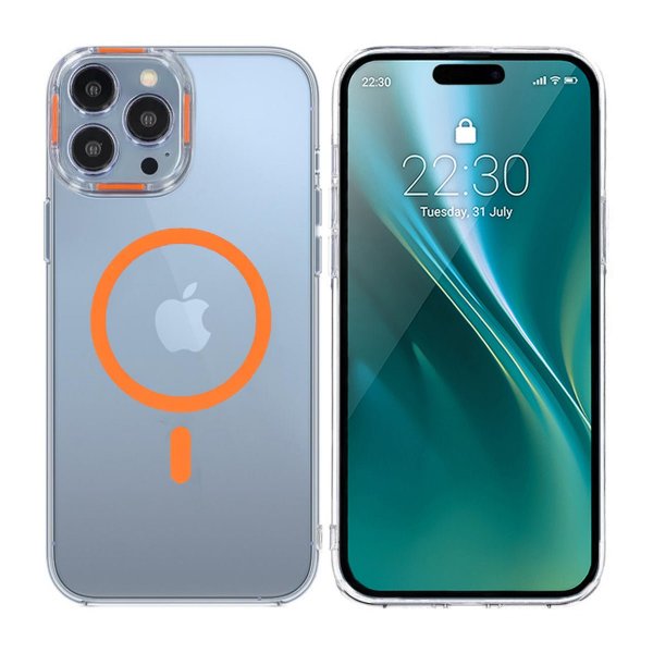 iPhone 15 Pro Deksel TPU MagSafe Oransje