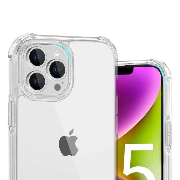 iPhone 15 Pro Deksel Støtsikker Transparent