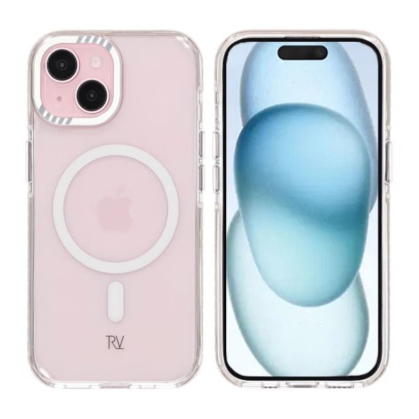 Rvelon iPhone 15 Deksel Forsterkede hjørner Hvit