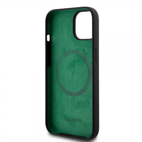 Lacoste iPhone 15 Plus Deksel Croc Logo MagSafe Svart
