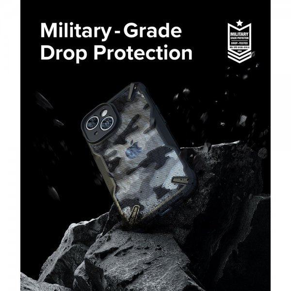 Ringke iPhone 15 Deksel Fusion X Design Camo Black