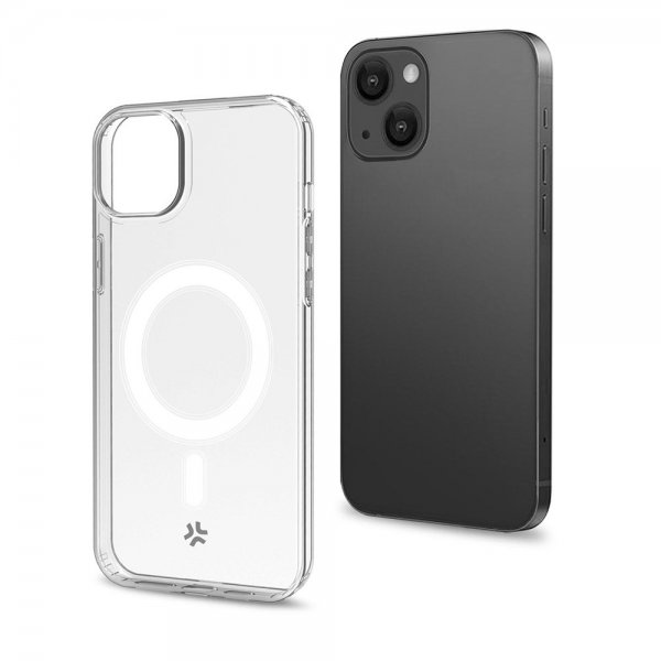 Celly iPhone 15 Deksel GELSKINMAG MagSafe Transparent
