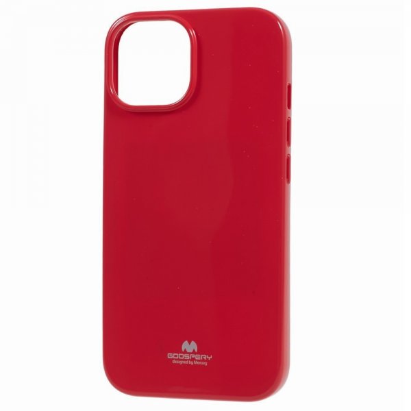 Mercury iPhone 15 Deksel Jelly Glitter Magenta