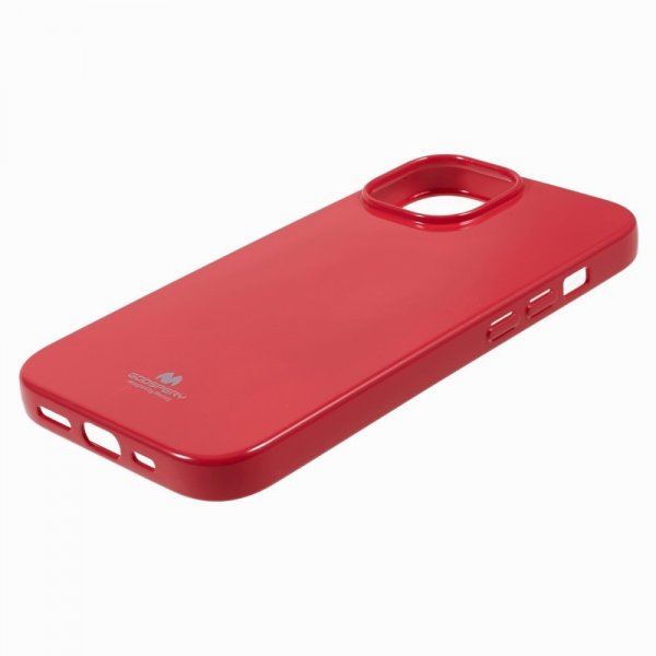 Mercury iPhone 15 Deksel Jelly Glitter Magenta