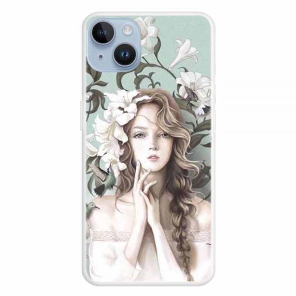iPhone 15 Deksel Motiv Blomsterjente