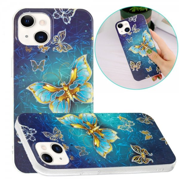 iPhone 15 Deksel Motiv Glittersommerfugl