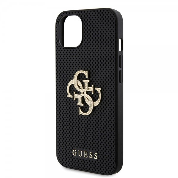 Guess iPhone 15 Deksel Perforated Glitter Svart