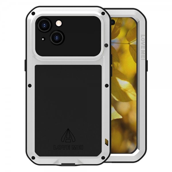 Love Mei iPhone 15 Deksel Powerful Case Sølv