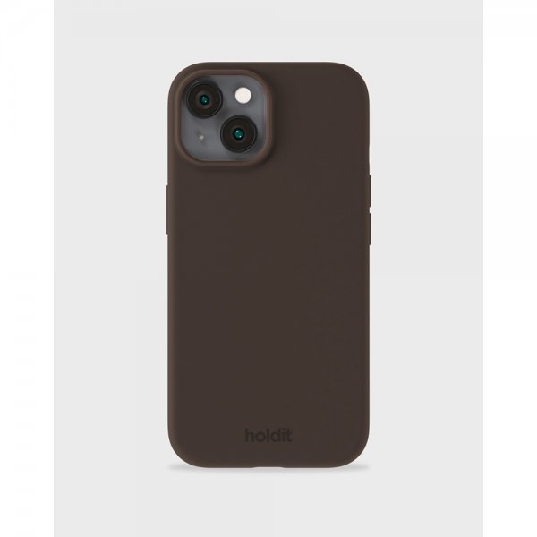 holdit iPhone 15 Deksel Silikon Chocolate