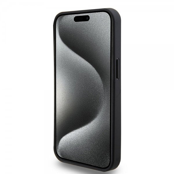 Mercedes Benz iPhone 15 Deksel Star Pattern MagSafe Svart