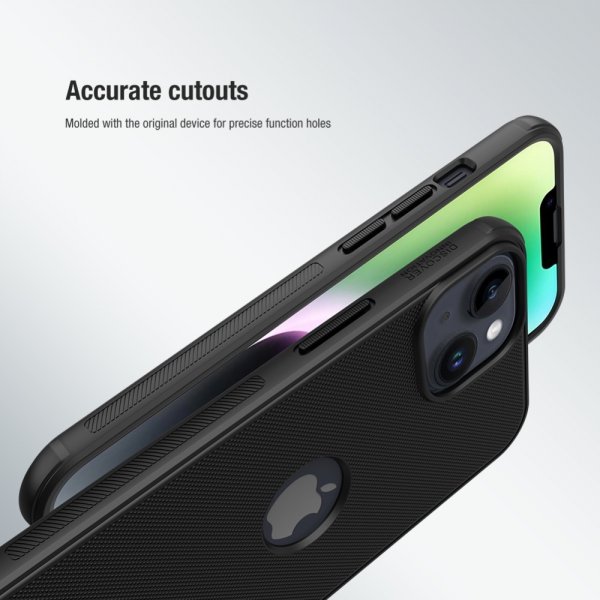 Nillkin iPhone 15 Deksel Super Frosted Shield Pro Logo Hole Blå