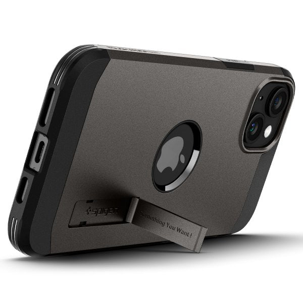 Spigen iPhone 15 Deksel Tough Armor MagFit Gunmetal