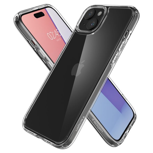 Spigen iPhone 15 Deksel Ultra Hybrid Crystal Clear