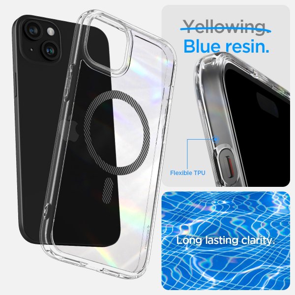 Spigen iPhone 15 Deksel Ultra Hybrid MagFit Carbon Fiber