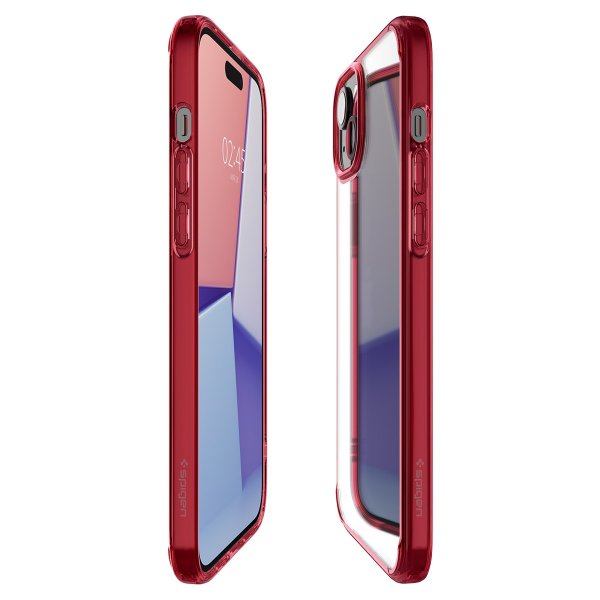 Spigen iPhone 15 Deksel Ultra Hybrid Red Crystal
