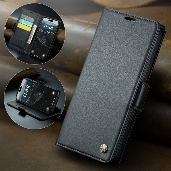 CaseMe iPhone 16 Etui 023 Series Svart