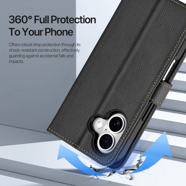 Dux Ducis iPhone 16 Etui 2-in-1 Lawa Series MagSafe Svart