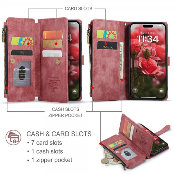 CaseMe iPhone 16 Etui C30 Series Rød