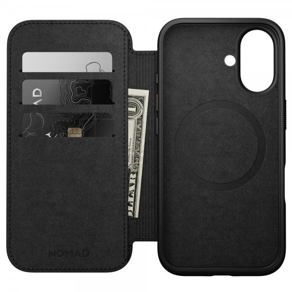 Nomad iPhone 16 Etui Modern Leather Folio Brun