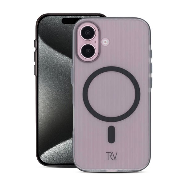 Rvelon iPhone 16 Deksel Korrugerte MagSafe Svart