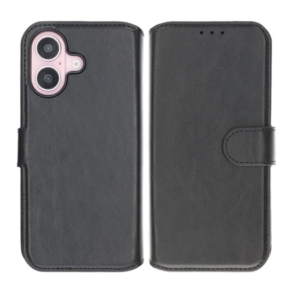 Rvelon iPhone 16 Etui Detachable Wallet Case Svart