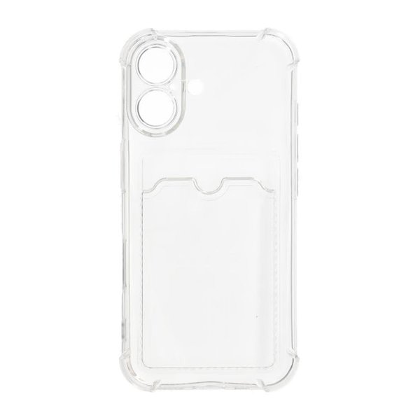 iPhone 16 Plus Deksel Kortholder Støtsikker Transparent