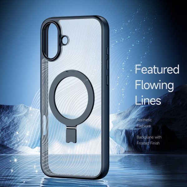Dux Ducis iPhone 16 Plus Deksel Aimo Series MagSafe Kickstand Svart