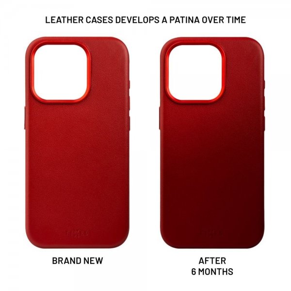 Fixed iPhone 16 Plus Deksel MagLeather Rød
