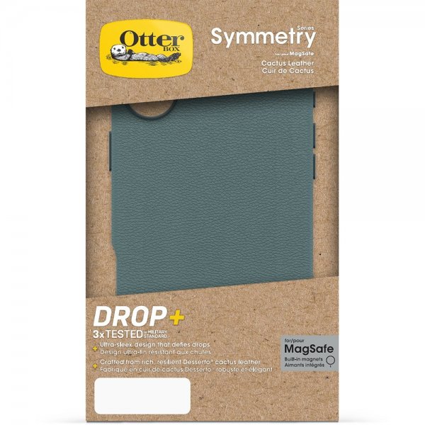 Otterbox iPhone 16 Plus Deksel Symmetry Cactus Leather MagSafe Sagebrush