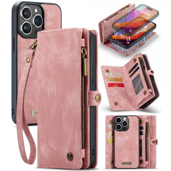 CaseMe iPhone 16 Pro Etui 008 Series Avtakbart Deksel Rosa