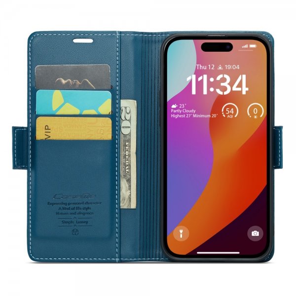 CaseMe iPhone 16 Pro Etui 023 Series Blå