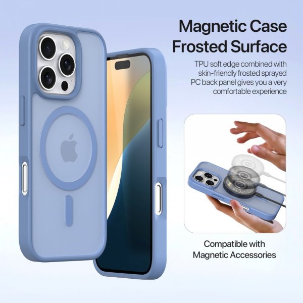 Dux Ducis iPhone 16 Pro Etui 2-in-1 Lawa Series MagSafe Blå