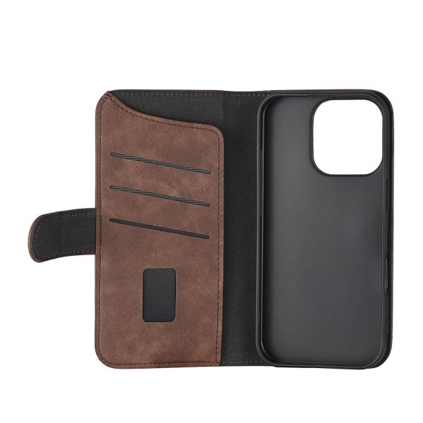 Gear iPhone 16 Pro Etui 3 Kortlomme Brun