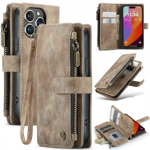 CaseMe iPhone 16 Pro Etui C30 Series Brun
