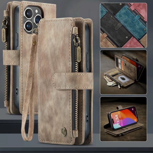 CaseMe iPhone 16 Pro Etui C30 Series Brun