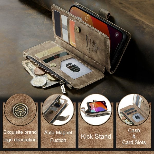 CaseMe iPhone 16 Pro Etui C30 Series Brun