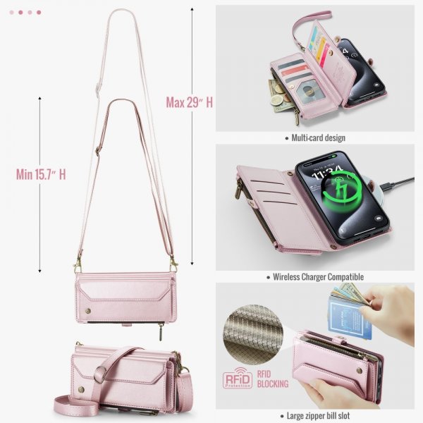 CaseMe iPhone 16 Pro Etui C36 Series Rosa