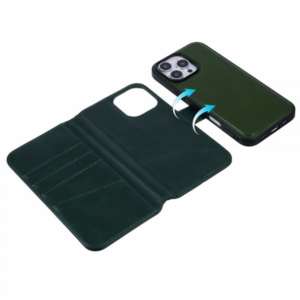 Nordic Covers iPhone 16 Pro Etui MagLeather Juniper Green
