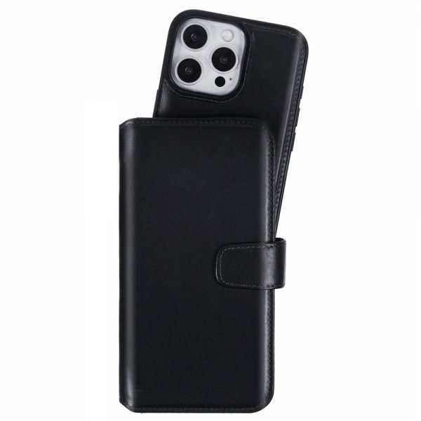 Nordic Covers iPhone 16 Pro Etui MagLeather Raven Black